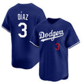 Los Angeles Dodgers #3 Edwin D¨ªaz Royal HOLBERT Cool Base Stitched Jersey
