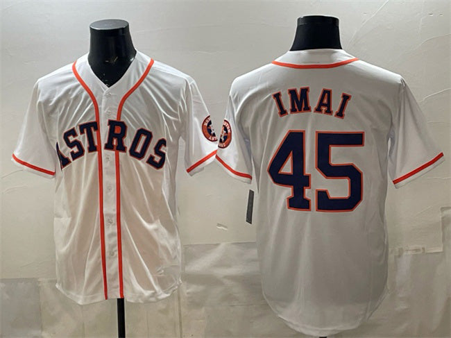 Houston Astros #45 Tatsuya Imai White HOLBERT Cool Base Stitched Jersey