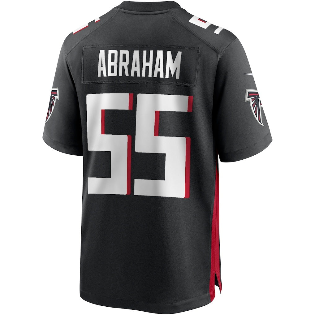 A.Falcons #55 John Abraham Black HOLBERT Game Retired Player Jersey