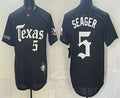 Texas Rangers #5 Corey Seager Black HOLBERT Gothic Mexico 2025 Vapor Premier Limited Jersey