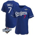 Los Angeles Dodgers #7 Blake Snell Player Royal HOLBERT Limited Elite World Series Home Stitched Jerseys