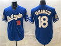 Los Angeles Dodgers #18 Yoshinobu Yamamoto Royal HOLBERT 2026 Gold Collection 9x & B2B Champs Patch Stitched Jersey