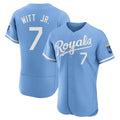 Kansas City Royals #7 Bobby Witt Jr. Player Light Blue HOLBERT Alt Limited Elite Home Stitched Jerseys