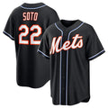 New York Mets #22 Juan Soto 2026 Black HOLBERT Out Stitched Jersey