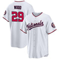 Washington Nationals #29 James Wood White HOLBERT 2024 Home Limited Stitched Jersey