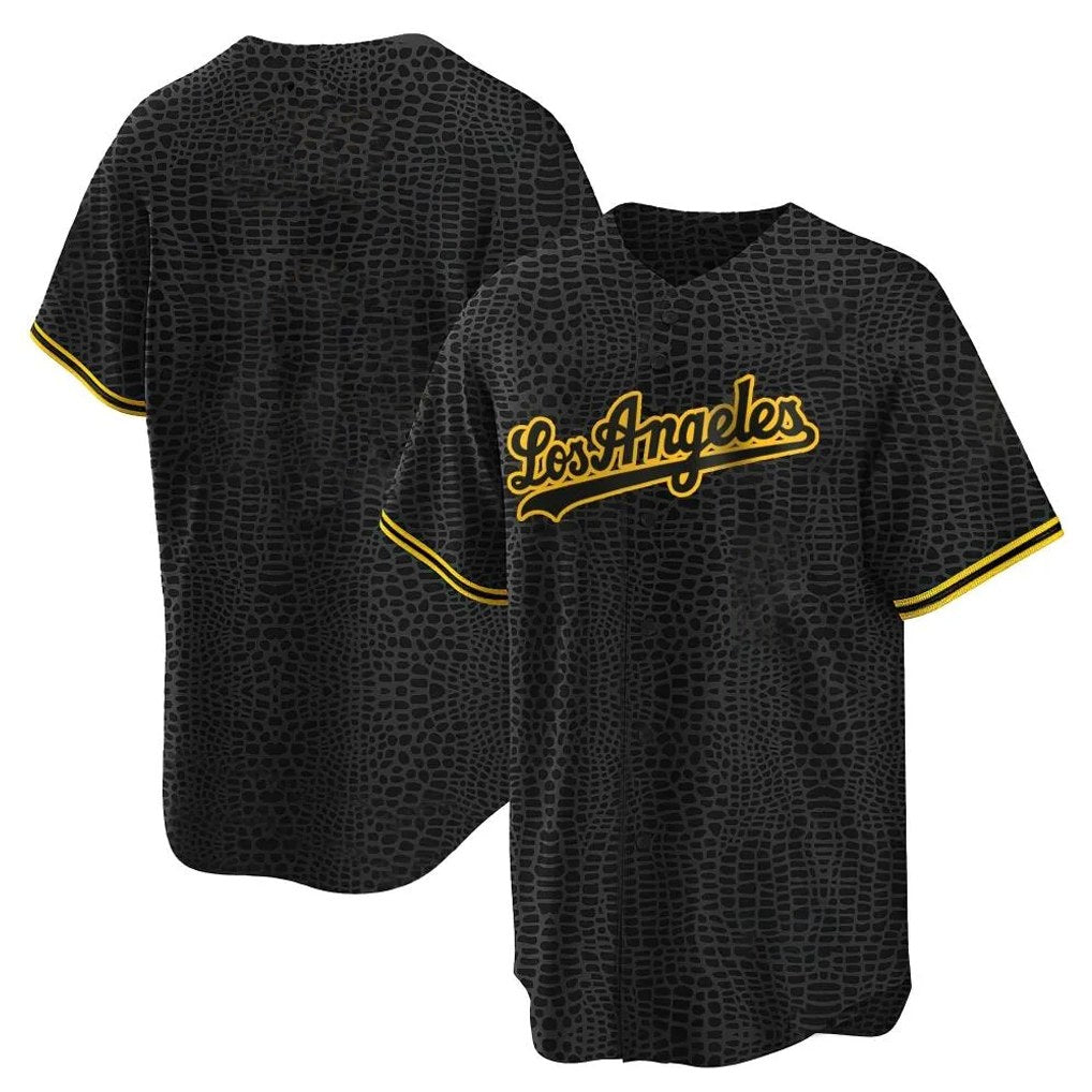 Los Angeles Dodgers Blank Player Black Gold HOLBERT Limited Home Stitched Jerseys