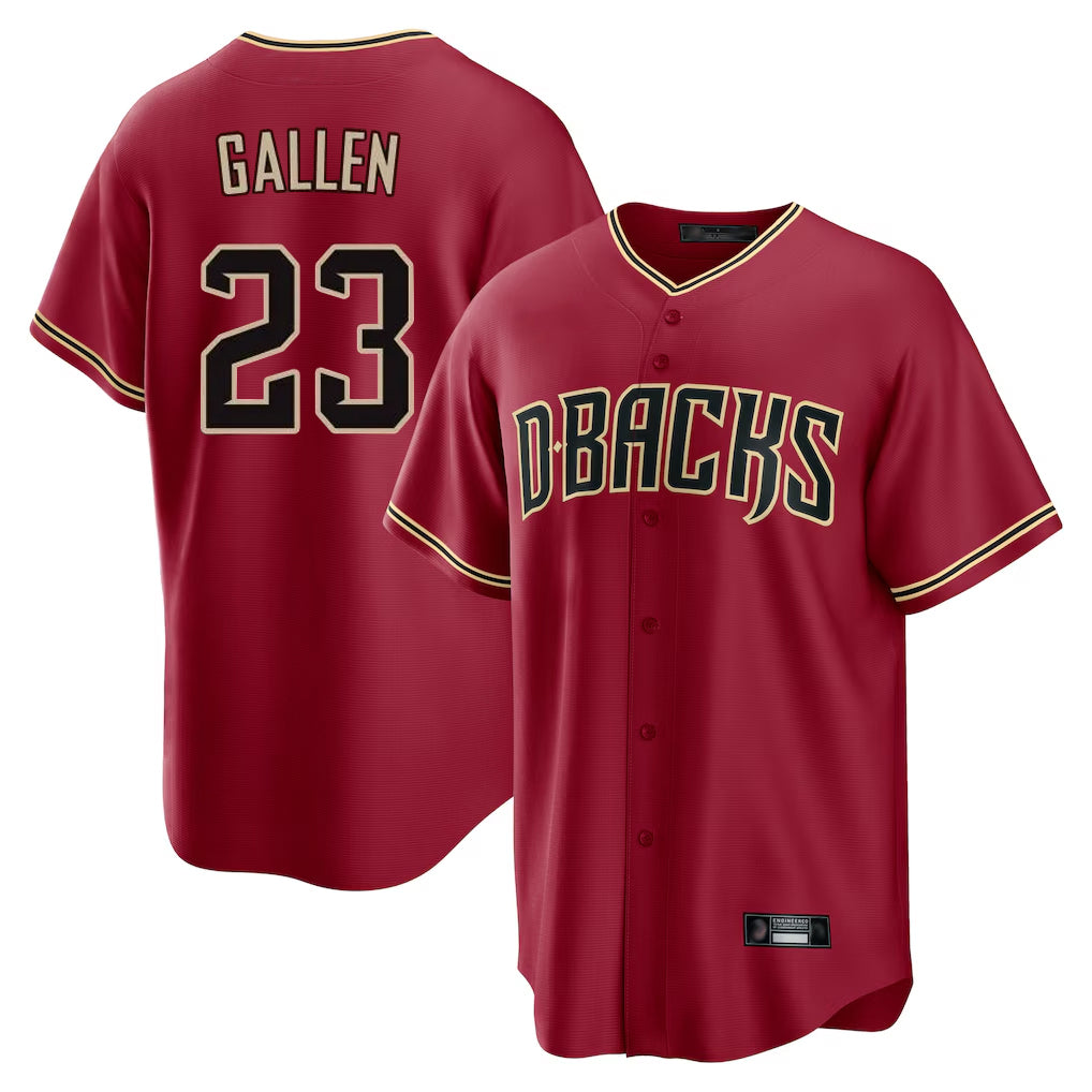 Arizona Diamondbacks #23 Zac Gallen Player Red HOLBERT Home Game Stitched Jerseys