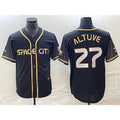 Houston Astros #27 Jose Altuve Black HOLBERT City Connect Cool Base Stitched Jersey