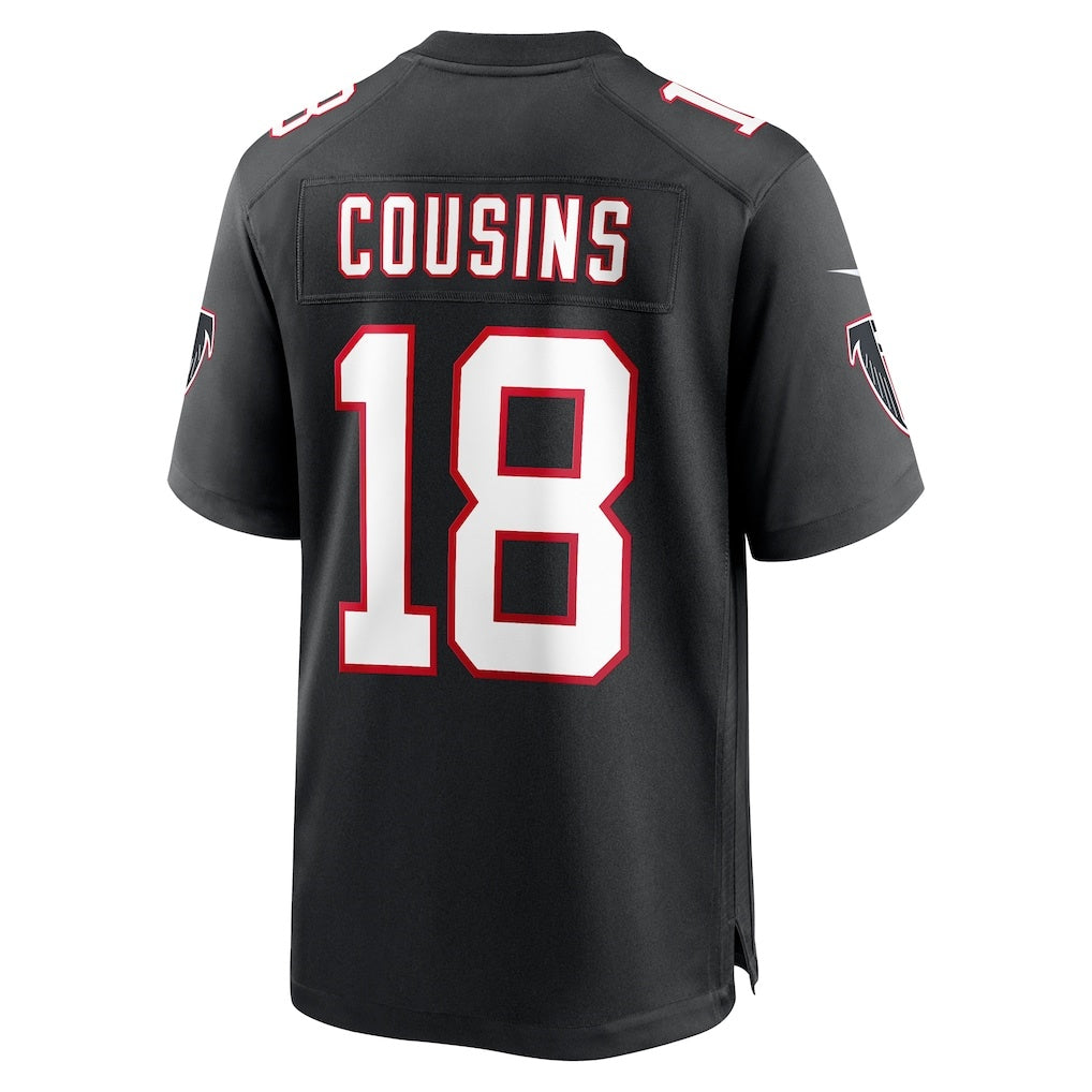 A.Falcons #18 Kirk Cousins Black HOLBERT Alternate Game Player Jersey
