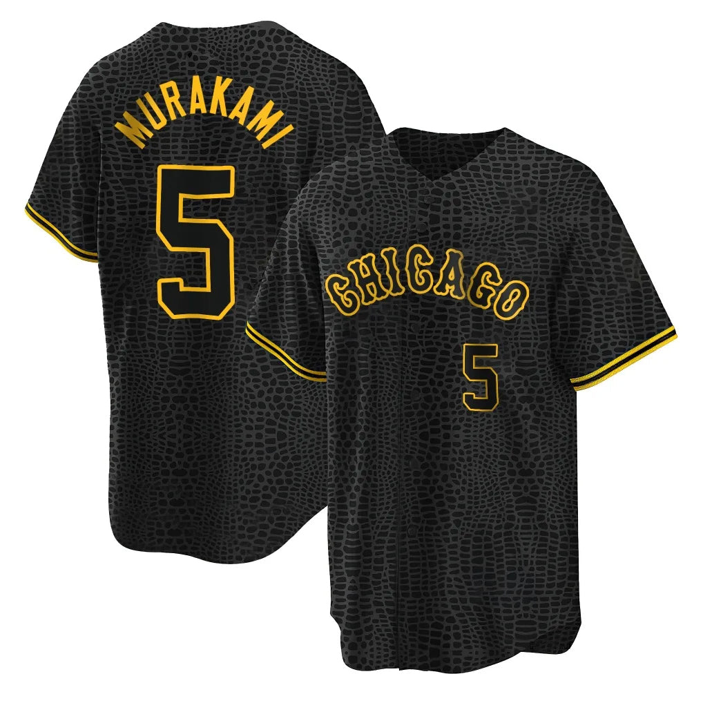 Chicago White Sox #5 Munetaka Murakami Player Black HOLBERT Snake Skin City Home Game Stitched Jerseys