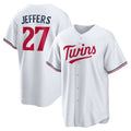 Minnesota Twins #27 Ryan Jeffers White HOLBERT Home Replica Player Jersey