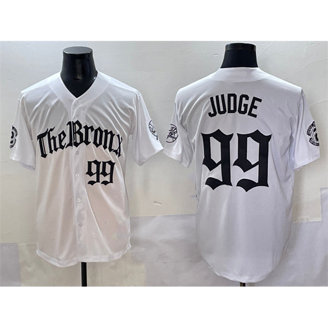 New York Yankees #99 Aaron Judge White HOLBERT 'Gothic Legacy Edition' Vapor Premier Limited Stitched Jersey