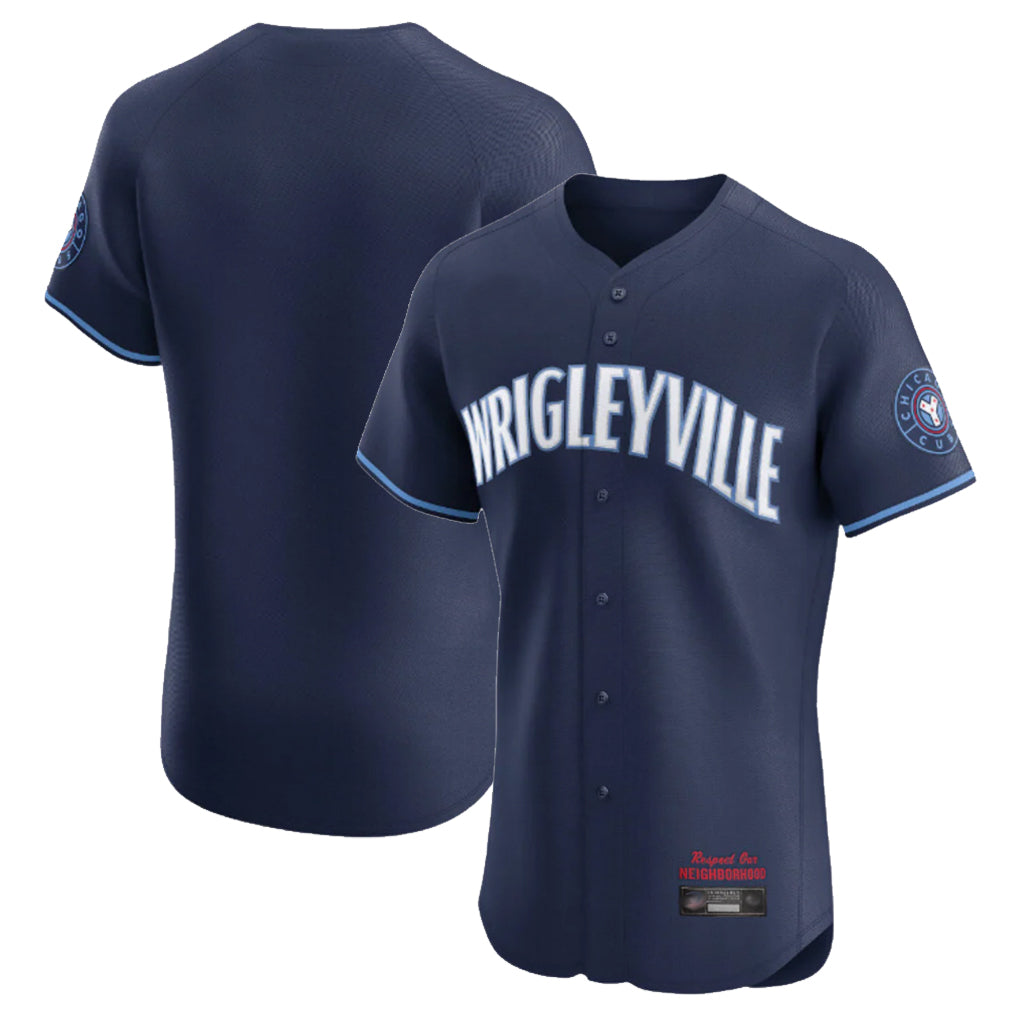Chicago Cubs Navy HOLBERT City Connect Limited Elite Home Game Blank Player Stitched Jerseys