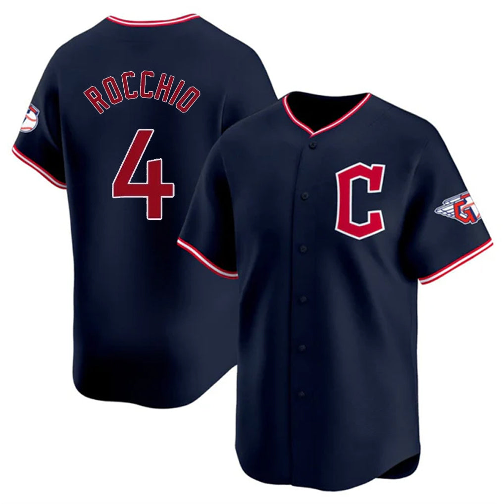 Cleveland Guardians #4 Brayan Rocchio Player Navy HOLBERT Limited Home Stitched Jerseys