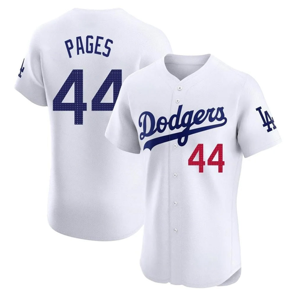 Los Angeles Dodgers #44 Andy Pages Player White HOLBERT Limited Elite Home Stitched Jerseys
