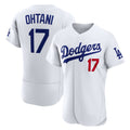 Los Angeles Dodgers #17 Shohei Ohtani White HOLBERT Home Authentic Jersey