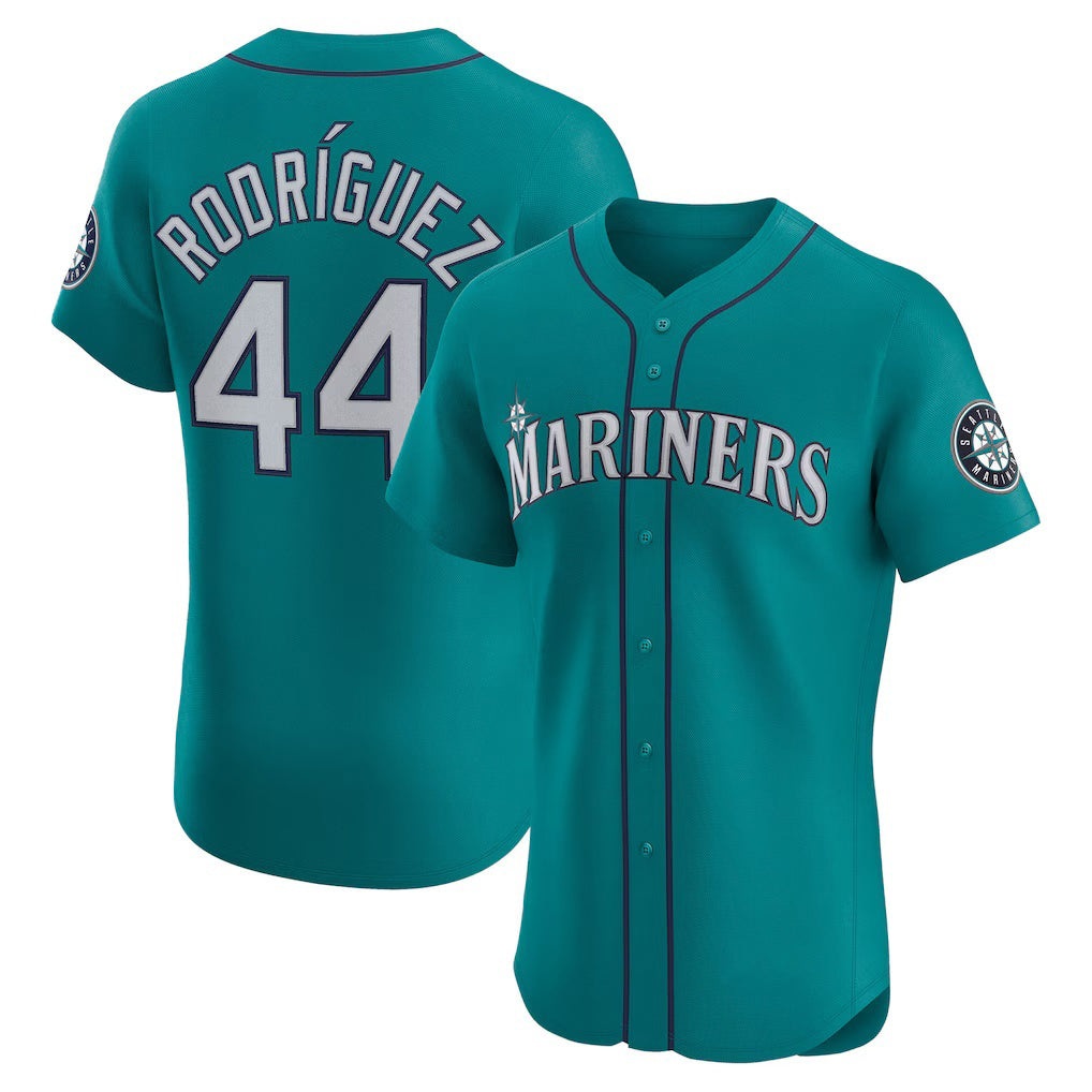 Seattle Mariners #44 Julio Rodr¨ªguez Teal HOLBERT Alternate Elite Jersey