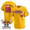 Custom Cincinnati Reds x One Piece Gold HOLBERT Vapor Premier Limited Jersey - Stitched