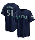 Seattle Mariners #51 Ichiro Suzuki Navy HOLBERT Cool Base Stitched Jersey