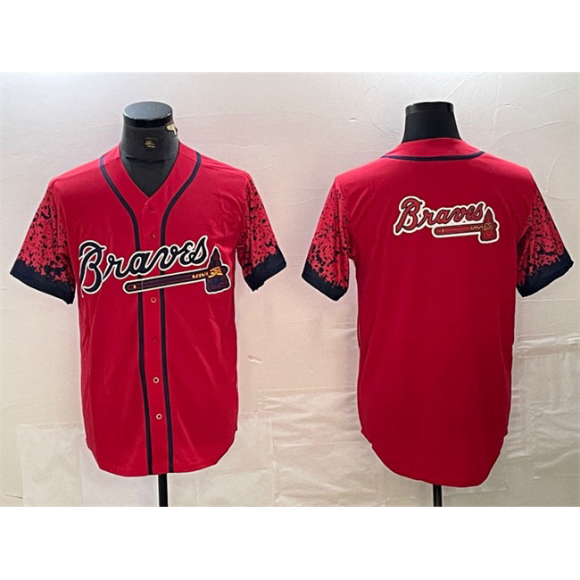 Atlanta Braves Red HOLBERT Team Big Logo City Connect Cool Base Stitched Jersey