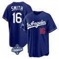 Los Angeles Dodgers #16 Will Smith Player Royal HOLBERT World Series Meet Game Home Stitched Jerseys