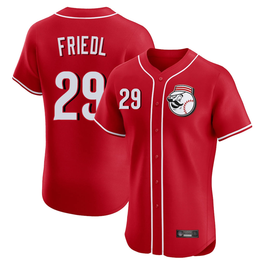 Cincinnati Reds #29 TJ Friedl Player Red HOLBERT Limited Elite Home Game Stitched Jerseys
