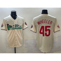 Philadelphia Phillies #45 Zack Wheeler Cream HOLBERT Phanatic Limited Stitched Jersey