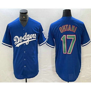 Los Angeles Dodgers #17 Shohei Ohtani Blue Green HOLBERT Stitched Cool Base Jerseys