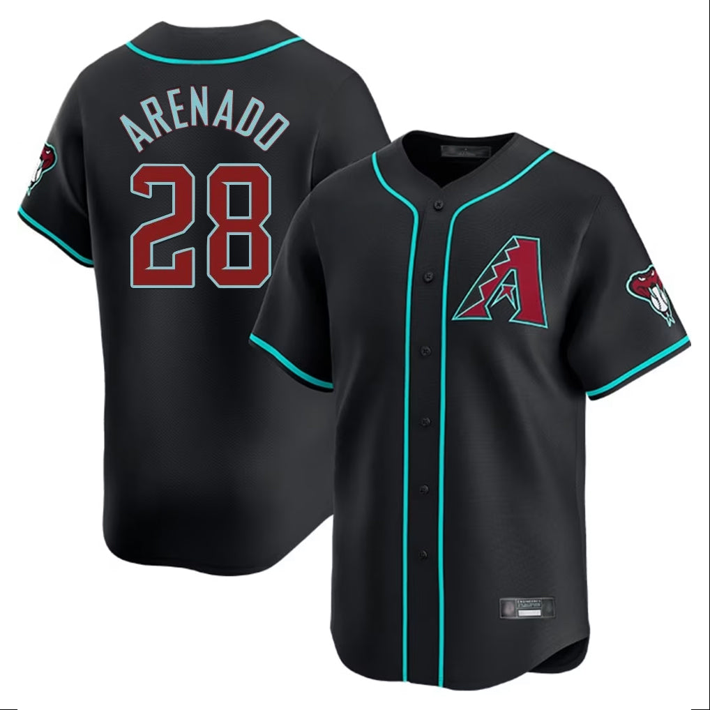 Arizona Diamondbacks #28 Nolan Arenado Player Black HOLBERT Limited Home Game Stitched Jerseys