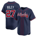 Atlanta Braves #27 Austin Riley Player Navy HOLBERT Limited Home Game Stitched Jerseys