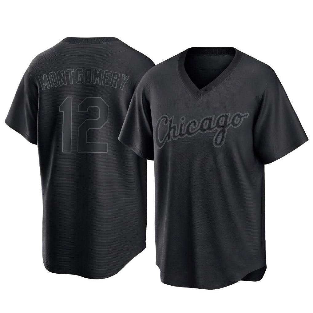 Chicago White Sox #12 Colson Montgomery Player Black HOLBERT T-shirt Home Game Stitched Jerseys