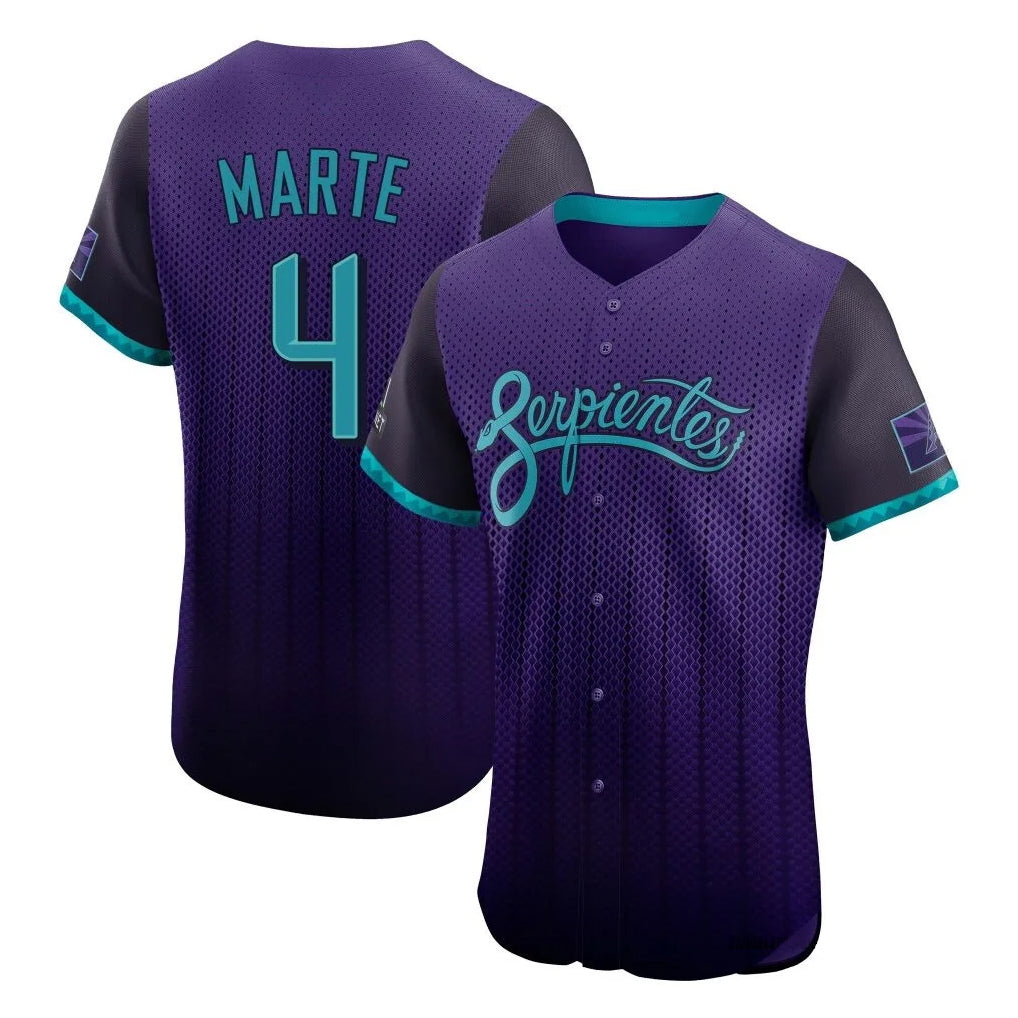Arizona Diamondbacks #4 Ketel Marte Player Purple HOLBERT City Connect Limited Elite Home Game Stitched Jerseys