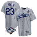Los Angeles Dodgers #23 Kyle Tucker Player Gray HOLBERT World Series Game Stitched Jerseys