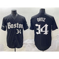 Boston Red Sox #34 David Ortiz Black HOLBERT Gothic Vapor Limited Stitched Jersey