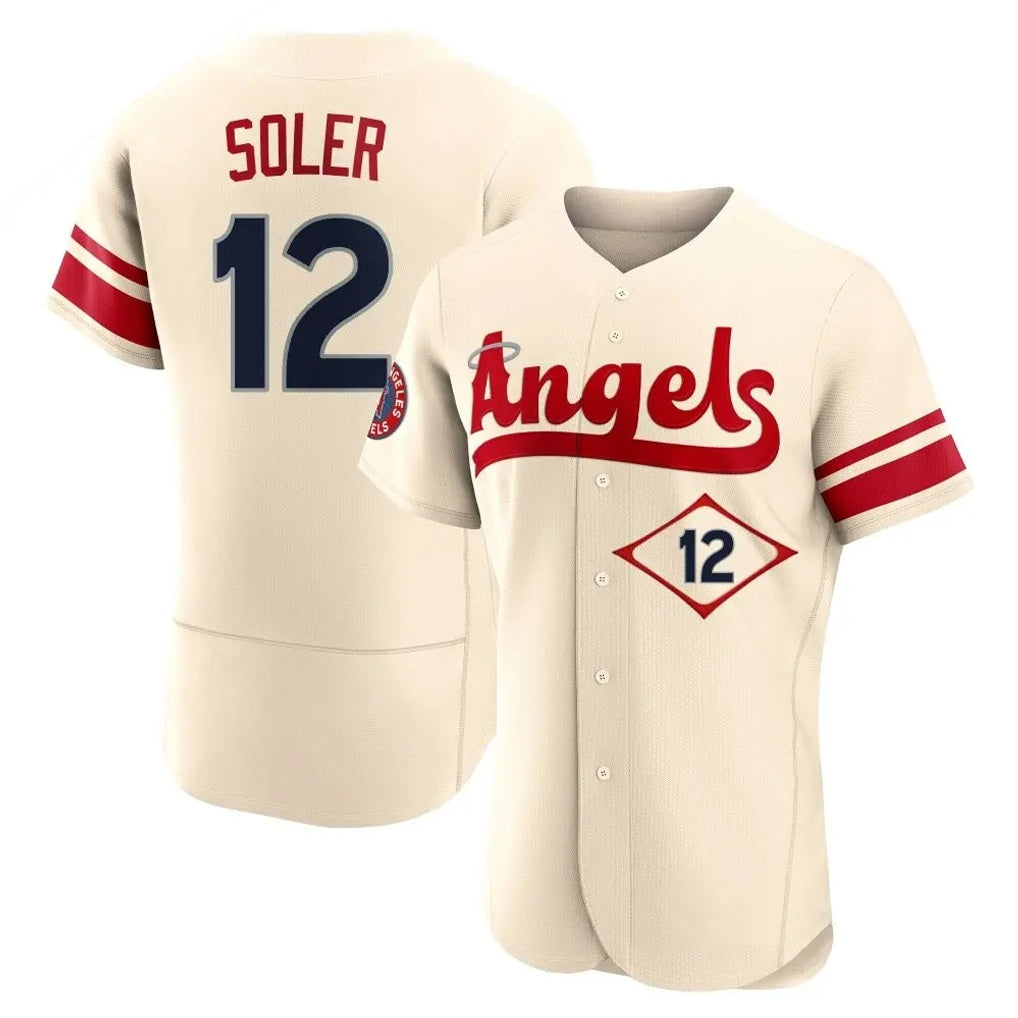 Los Angeles Angels #12 Jorge Soler Player Cream HOLBERT City Connect Limited ELite Home Stitched Jerseys