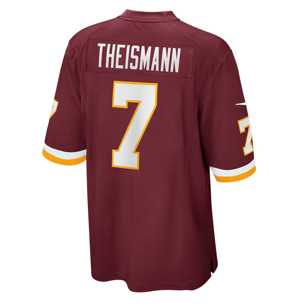 W.Football Team #7 Joe Theismann Burgundy HOLBERT Retired Player Jersey