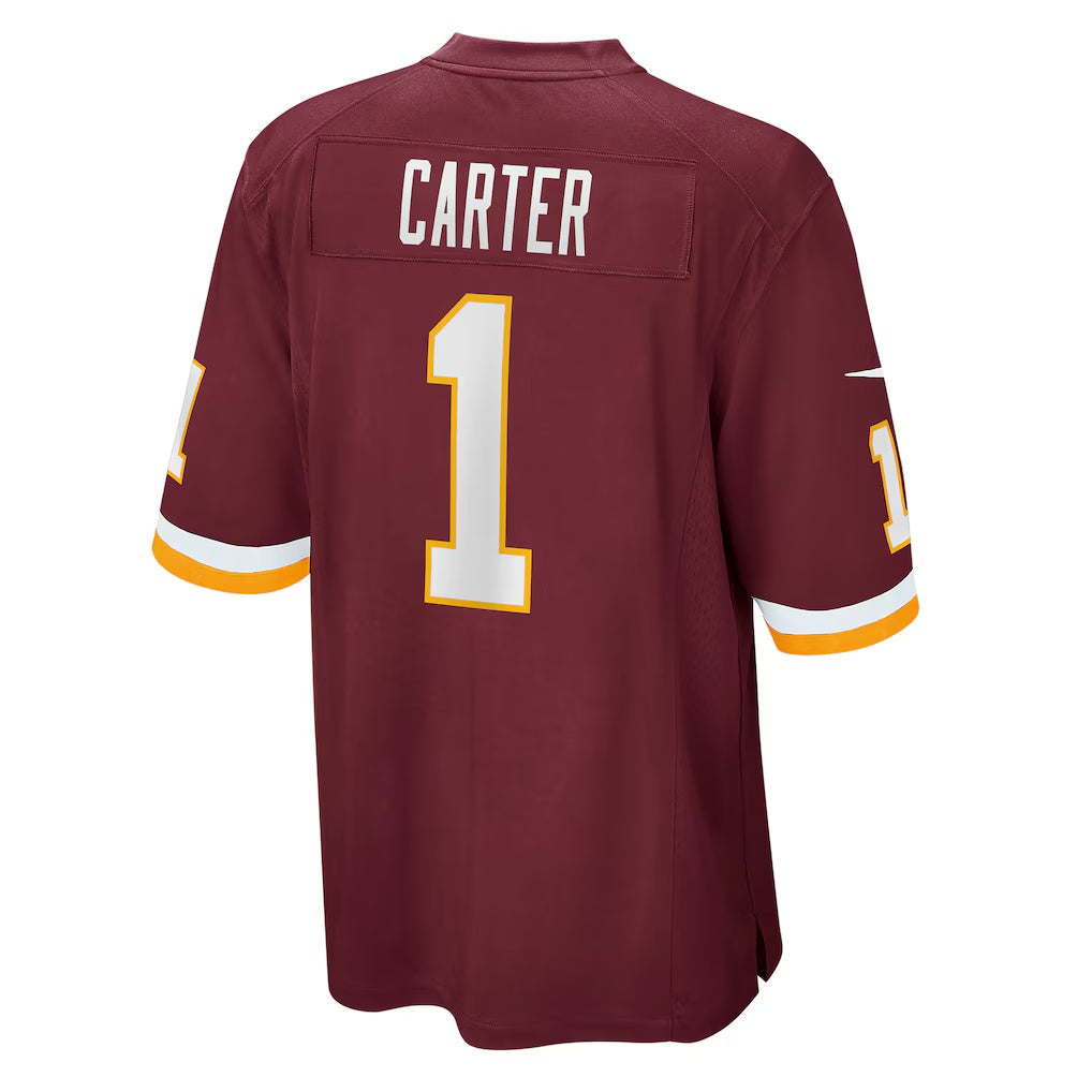 W.Football Team #1 DeAndre Carter Burgundy HOLBERT Player Game Jersey