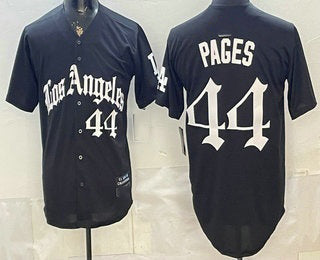 Los Angeles Dodgers #44 Andy Pages Black HOLBERT Gothic Edition Vapor Premier Limited Stitched Jersey