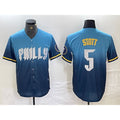 Philadelphia Phillies #5 Bryson Stott Blue HOLBERT 2024 City Cool Base Stitched Jersey