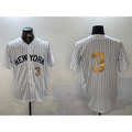 New York Yankees #3 Babe Ruth White HOLBERT Pinstripe Without Name Fashion Cool Base Jerseys