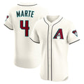 Arizona Diamondbacks #4 Ketel Marte Cream HOLBERT Home Elite Jersey
