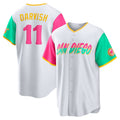 San Diego Padres #11 Yu Darvish White HOLBERT City Connect Replica Player Jersey