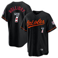 Baltimore Orioles #7 Jackson Holliday Player Black HOLBERT USA 250 Fourth of July Home Game Stitched Jerseys