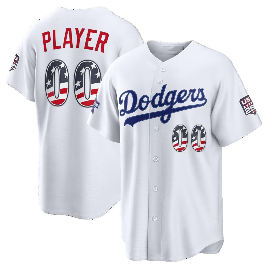 Custom Los Angeles Dodgers 2026 All-Star Edition Stars & Stripes White HOLBERT Stadium Pick-A-Player Jersey