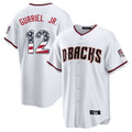 Arizona Diamondbacks #12 Lourdes Gurriel Jr Player White HOLBERT USA 250 Fourth of July Home Game Stitched Jerseys