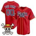 Custom Tampa Bay Rays x One Piece Red HOLBERT Vapor Premier Limited Jersey - Stitched