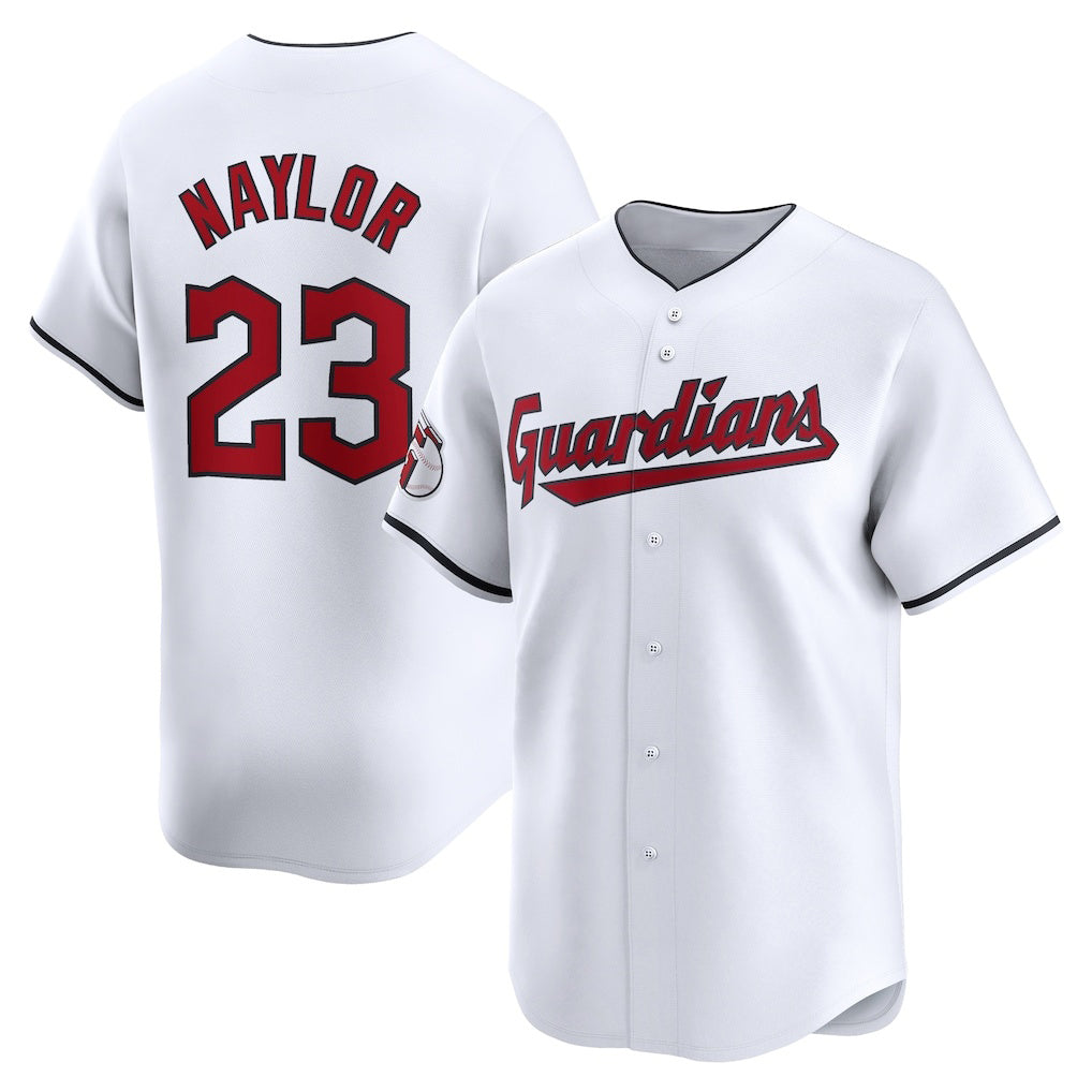Cleveland Guardians #23 Bo Naylor White HOLBERT Home Limited Player Jersey 2