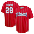 Miami Marlins #28 Kyle Stowers Player Red HOLBERT City Connect Home Game Stitched Jerseys