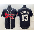 Atlanta Braves #13 Ronald Acuna Jr Black HOLBERT Cool Base Stitched Jersey