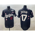 Los Angeles Dodgers #17 Shohei Ohtani Black HOLBERT 2025 World Series Patch Tokyo Series Limited Stitched Jersey